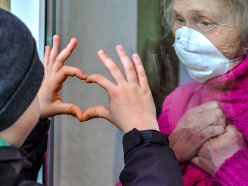 older person in care home during COVID